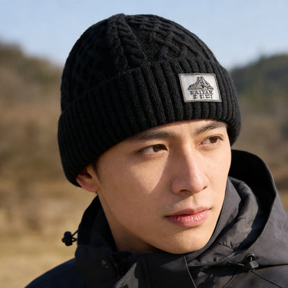 New Style Unisex Keep Warm Winter Hat Plush Fur Lined Stylish Warm Cap Beanie Hat For Men Women Outdoor Ski Sports Knitted Hat