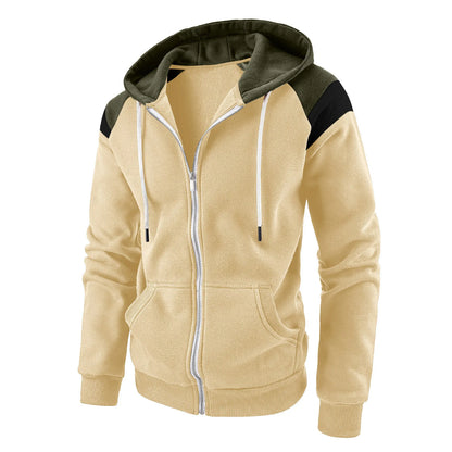 New Men Hoodies Jacket JURASSIC PARK Dinosaur World Graphic Men's Color Blocking Contrasting Sweatshirt, Men Casual Sports Top