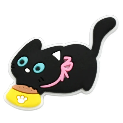 lovely cat series PVC shoe Charms Slippers Buckle combination Fit Wristbands accessories Decoration Bands gift unisex party