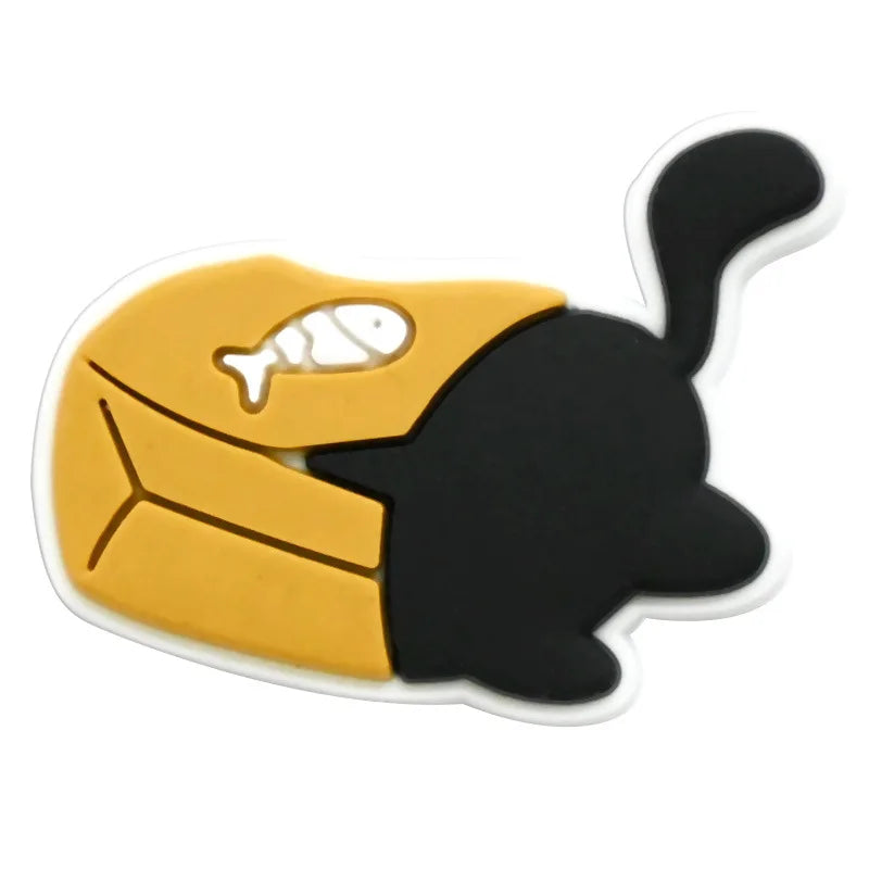 lovely cat series PVC shoe Charms Slippers Buckle combination Fit Wristbands accessories Decoration Bands gift unisex party