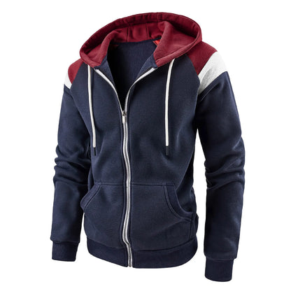 New Men Hoodies Jacket JURASSIC PARK Dinosaur World Graphic Men's Color Blocking Contrasting Sweatshirt, Men Casual Sports Top