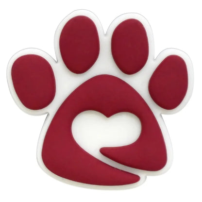 lovely dog paw PVC shoe Charms Slippers Buckle combination Fit Wristbands accessories Decoration Bands gift unisex party
