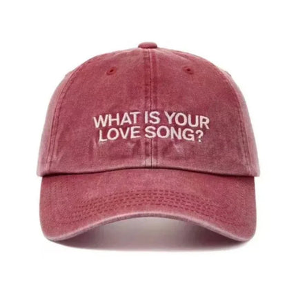 Kpop “What Is Your Love Song” Same Embroidery Baseball Cap, Tour Concert Visors Fashion Women Men Outdoor Baseball Caps