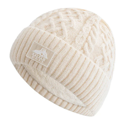 New Style Unisex Keep Warm Winter Hat Plush Fur Lined Stylish Warm Cap Beanie Hat For Men Women Outdoor Ski Sports Knitted Hat