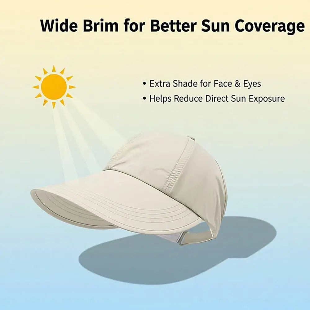 Breathable Sunhat with Wide Brim  UV Protection Summer Outdoor Beach Fisherman Hat Sunscreen Protection Cap Adjustable Sun Hat