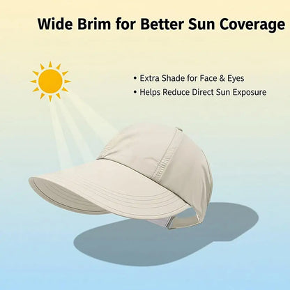 Breathable Sunhat with Wide Brim  UV Protection Summer Outdoor Beach Fisherman Hat Sunscreen Protection Cap Adjustable Sun Hat
