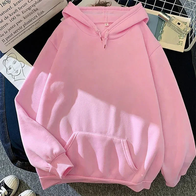 Spring Autumn Fashion Men's Women's Hoodie Casual Hoodies Pullovers Sweatshirts Women's Top Solid Color Hoodies Sweatshirt Women