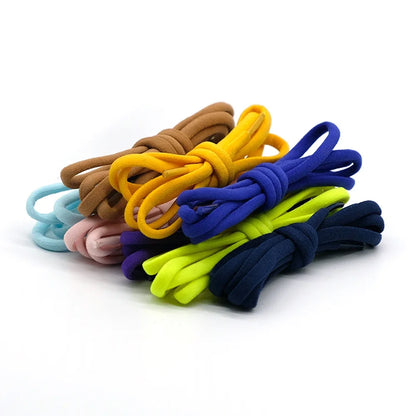 Leisure Sneakers Laces No Tie Shoelaces Elastic Quick Flat Shoelace Kids and Adult Lazy Laces Metal Lock Semicircle Shoelaces