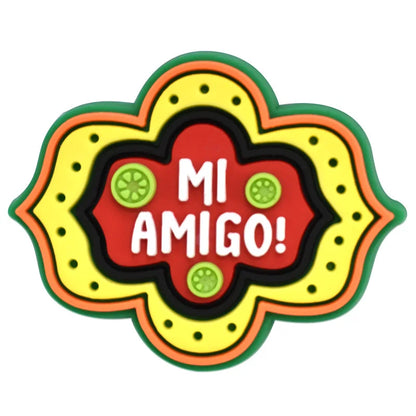 mexico series PVC shoe Charms Slippers Buckle combination Fit Wristbands accessories Decoration Bands gift unisex party