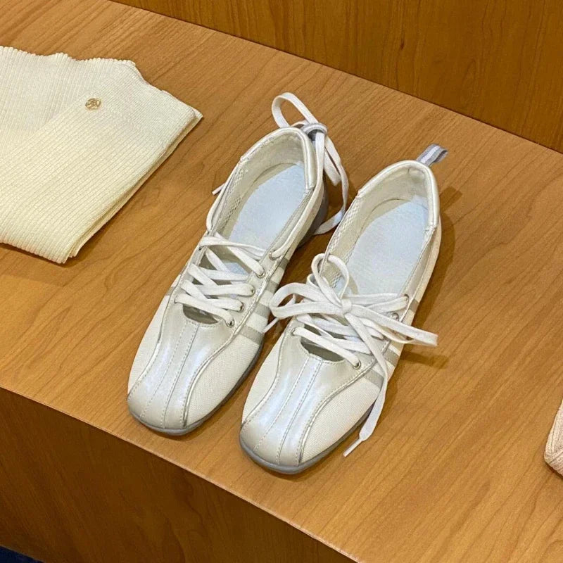 Autumn Women's Black Ballet Shoes Flat Cross Strap Functional Shoes Comfortable Soft Bottom Mary Jane Shoes Ballet Sneakers