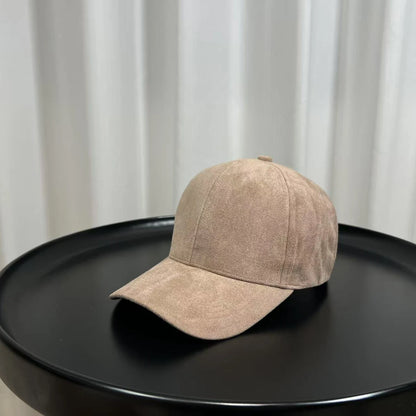 Fashion Adjustable Suede Baseball Caps For Men Women Autumn Winter Solid Retro Snapback Hip Hop Hat Unisex Street Sun Visor Caps