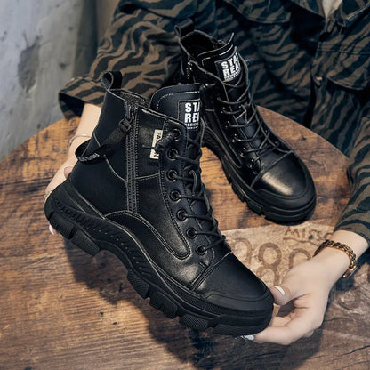 GKTINOO 2026 Autumn Winter Shoes Genuine Leather Sneakers Waterproof Boots for Women Thick Sole Women Ankle Boots Ladies Botas