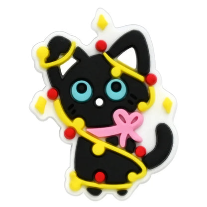 lovely cat series PVC shoe Charms Slippers Buckle combination Fit Wristbands accessories Decoration Bands gift unisex party