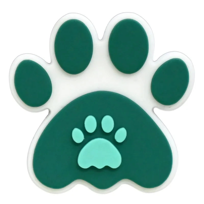 lovely dog paw PVC shoe Charms Slippers Buckle combination Fit Wristbands accessories Decoration Bands gift unisex party