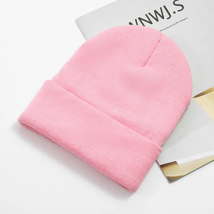 Acrylic Beanie Cap for Adult Winter Women Men Plain Skullies Beanie Hats Custom Logo Knitted Hats SKullies Skullcap