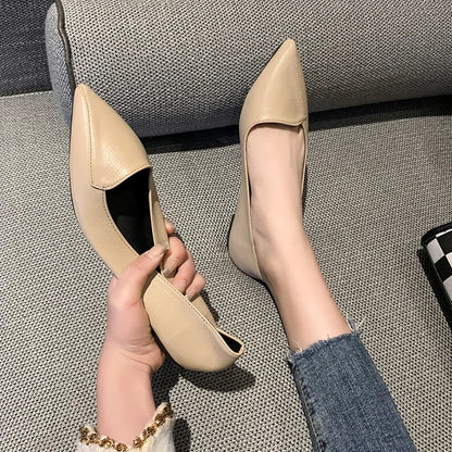 Women Fashion Pointed Toe Slip on Shoes Summer Woman Loafers Comfortable Ladies Yellow Boat Shoes Autumn Flats Zapatos Mujer