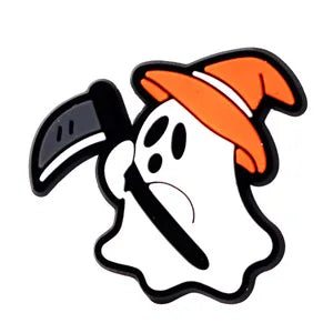 Hawlleen ghost PVC shoe Charms Buckle combination for Wristbands sandal Slippers accessories Decoration Bands gift unisex party