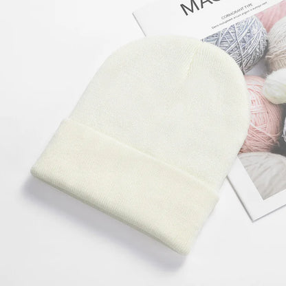 Acrylic Beanie Cap for Adult Winter Women Men Plain Skullies Beanie Hats Custom Logo Knitted Hats SKullies Skullcap
