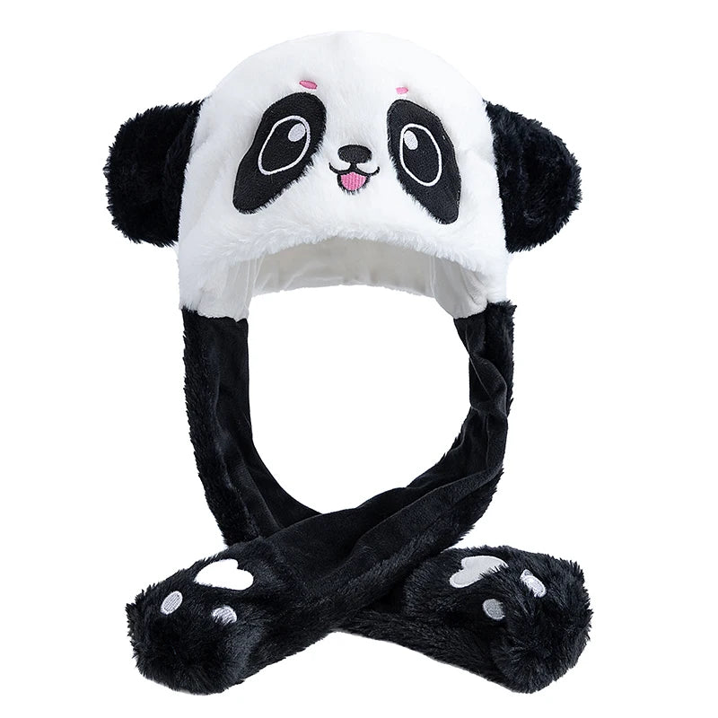 Hot Sale Unisex Funny Ear Hat Animal Style Couple Cute Ear Moving Up Cap Men Women Girls Rabbits Ears Plush Winter Lovely Hat ﻿