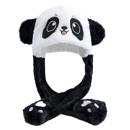 Hot Sale Unisex Funny Ear Hat Animal Style Couple Cute Ear Moving Up Cap Men Women Girls Rabbits Ears Plush Winter Lovely Hat ﻿