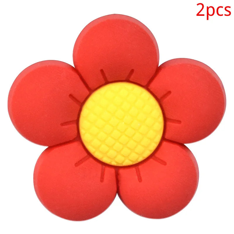 PVC Butterfly Flower Big Size Beach Bag Buckle Charms Decorations Accessories for Bog Totes Bag Woman DIY Gift Travel Pendant