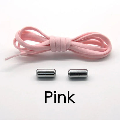 1Pair No tie ShoelacesSemicircle New Elastic Shoe Laces For Kids and Adult Sneakers Shoelace Quick Lazy Laces Color Shoestrings