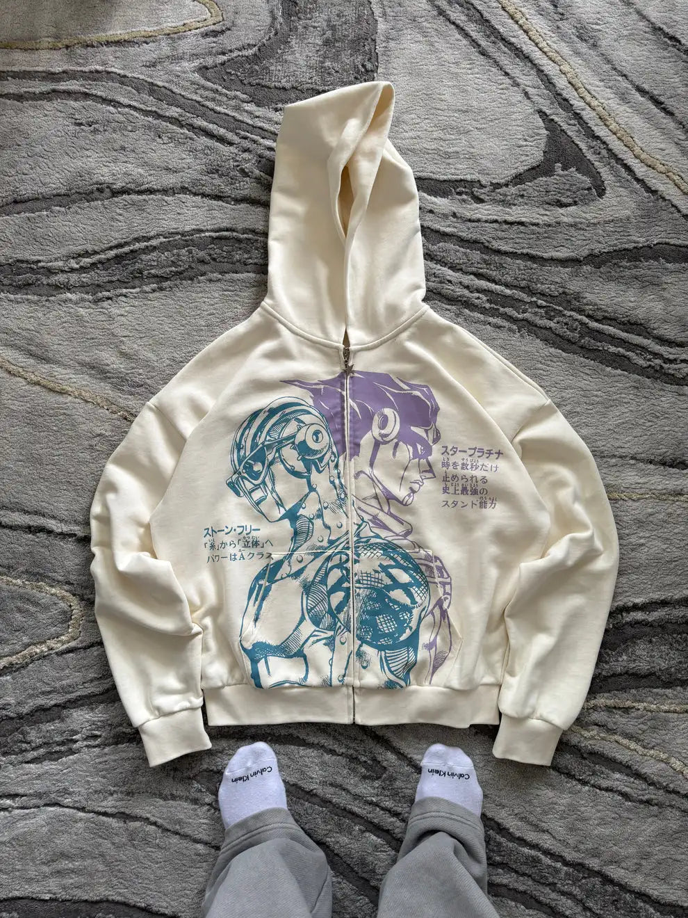 Y2k Stands Hiphop Jojo Bizarre Adventure Hoodies Harajuku Oversized Mens Womens Zipper Hoodie Hip Hop Couple Street Sweatshirt