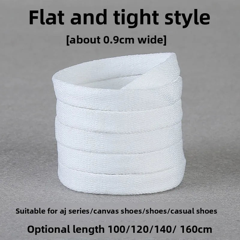 White Shoelaces Round Canvas Shoes Sports Casual Sneakers Basketball Shoes Flat Men and Women Cotton Versatile Pure White
