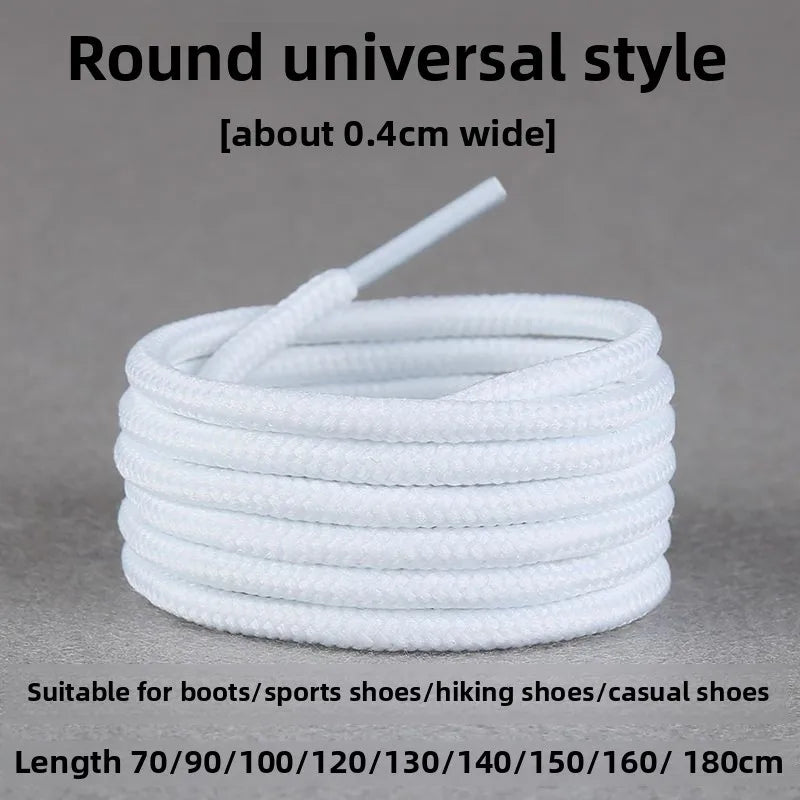 White Shoelaces Round Canvas Shoes Sports Casual Sneakers Basketball Shoes Flat Men and Women Cotton Versatile Pure White