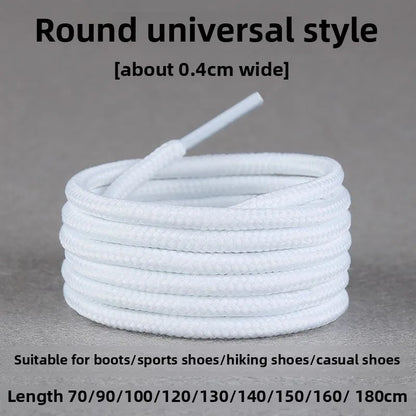 White Shoelaces Round Canvas Shoes Sports Casual Sneakers Basketball Shoes Flat Men and Women Cotton Versatile Pure White