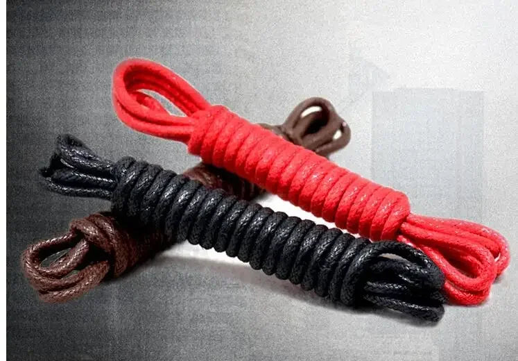 Solid Color Cotton Waxed Shoelaces Leather Waterproof Round Shoe Laces Boots Shoelace Shoestring Accessories