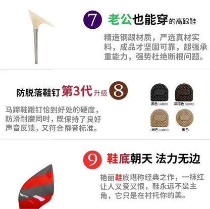 2026 New Black Fish Mouth Ultra High Women's Shoes, Sexy High Heels, Wearing Straight Pointed Lacquer Leather Open Toed Slippers