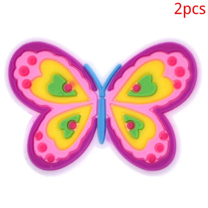 PVC Butterfly Flower Big Size Beach Bag Buckle Charms Decorations Accessories for Bog Totes Bag Woman DIY Gift Travel Pendant