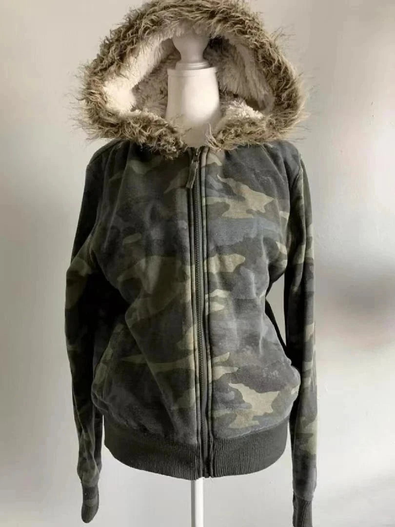 Gohic Vintage Sweatshirts Women's Jackets White Print Tunic Hooded Y2k Coat Streetwear Fashion Casual Hoodies Tops Ropa Mujer