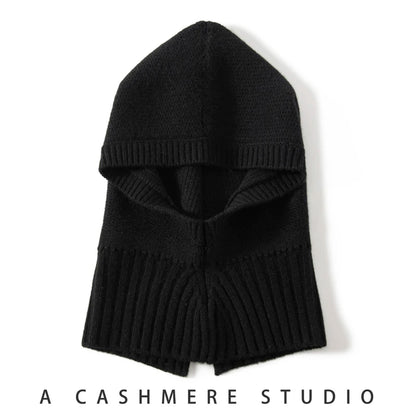 New Autumn and Winter Women's Hat 100% Cashmere Knitted Scarf Hats Outdoor Warm Fashion Girl Cap Lady High Quality Neck Sarf