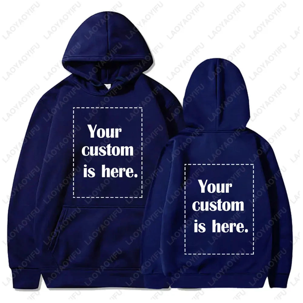 2026 Student Casual Custom Printed Text DIY Hoodie Customized Personalized Hoody Custom Hoodies Text Sweatshirt Clothes