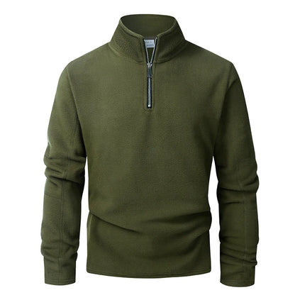 Men's Hoodies Sweatshirts Thicken Warm Fleece Tracksuit for Men Zipper Neck Pullover Men's Winter Clothing Soft Shell Men Hoodie