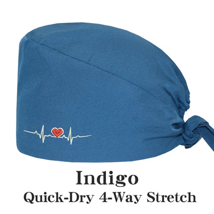 ECG Embroider Working Hats for Man Woman Pet TOOTH Clinic Scrub Caps Quick Dry Breathable Dentist Cap MSG-03
