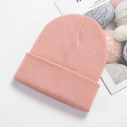 Acrylic Beanie Cap for Adult Winter Women Men Plain Skullies Beanie Hats Custom Logo Knitted Hats SKullies Skullcap