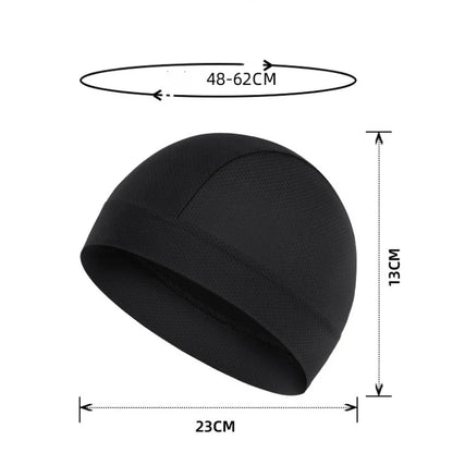 Summer Thin Breathable Mesh Skull Beanie Cap Sweat Absorbent Sport Cap Under Helmet Liner Moisture Wicking Quick Dry Cycling Hat