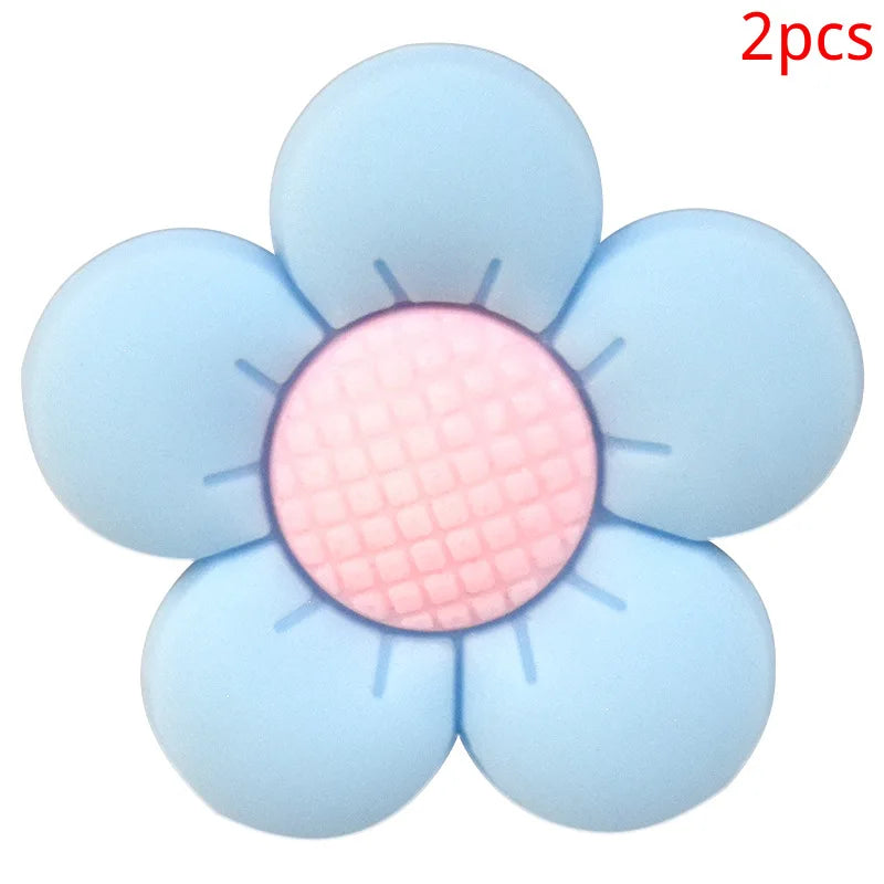 PVC Butterfly Flower Big Size Beach Bag Buckle Charms Decorations Accessories for Bog Totes Bag Woman DIY Gift Travel Pendant