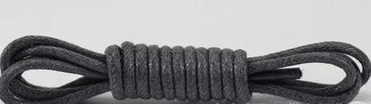 Solid Color Cotton Waxed Shoelaces Leather Waterproof Round Shoe Laces Boots Shoelace Shoestring Accessories