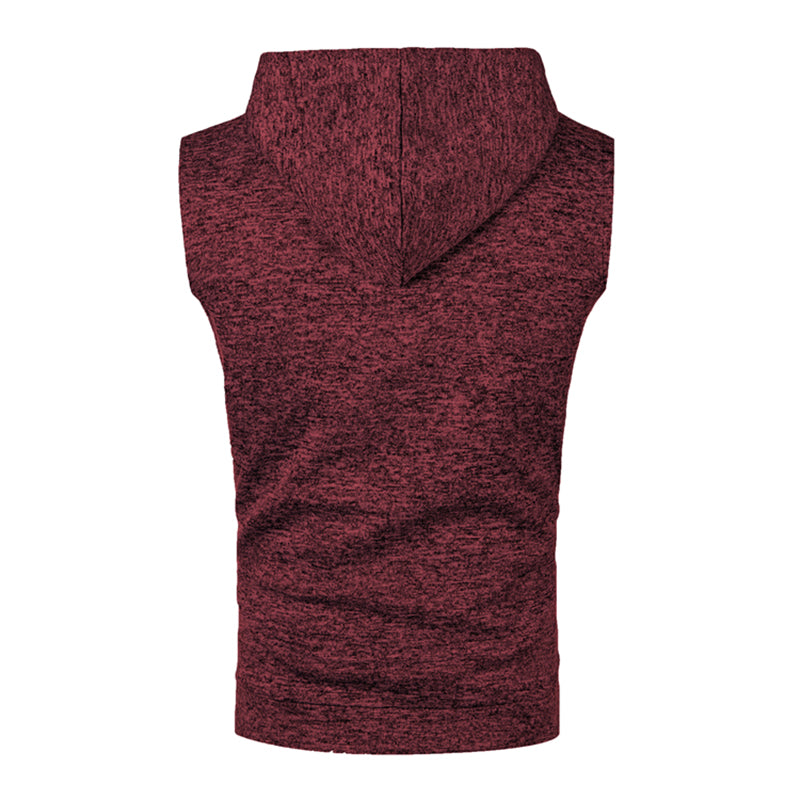 Mens Sleeveless Hoodies Fashion Casual Hooded Sweatshirt Men Bodybuilding Tank Top Sporting Shirt Waistcoat Vest Gym