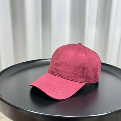 Fashion Adjustable Suede Baseball Caps For Men Women Autumn Winter Solid Retro Snapback Hip Hop Hat Unisex Street Sun Visor Caps