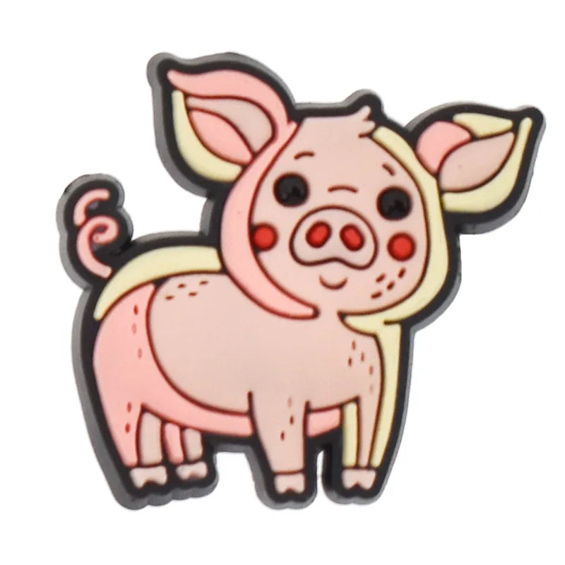 farming animal sheep deer duck house PVC shoe Charms Buckle for Wristbands accessories Decoration Bands gift unisex party