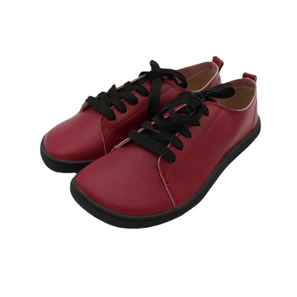 Tipsietoes 2025 Sprinng Autumn Genuine Leather Barefoot Sneaker For Women Flat Soft Thin Out Sole Zero Drop Wider Toe Box