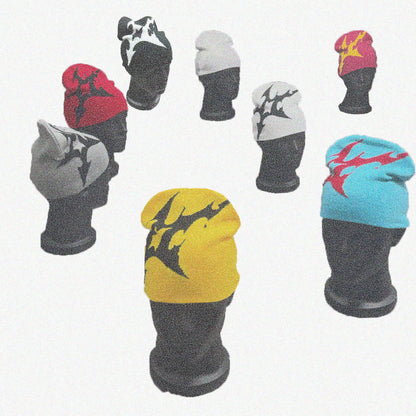 Women Hat Knitting Beanies Goth Star Caps Men Y2k Streetwear Winter Fashion Pullover Kpop Harajuku Vintage Warm Hip Hop Unisex