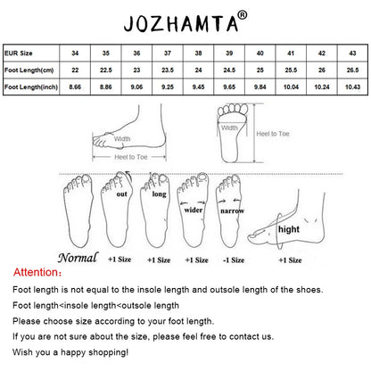 JOZHAMTA Size 34-43 2026 Women Real Leather Long Boots Fashion High Heels Shoes For Winter Boots Office Lady Daily Dress Shoes