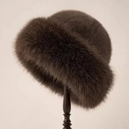 Fur Hat Women Warm Snow Ski Cap Female Faux Fox Fur Thick Warm Winter Hat Lady Windproof Russian Hat Ear Warmer Bonnet Hot Sale