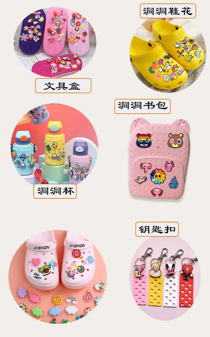farming animal sheep deer duck house PVC shoe Charms Buckle for Wristbands accessories Decoration Bands gift unisex party